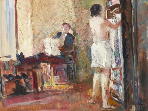 Ado Vabbe „Mees ja naine”, õli, 1940. Eesti Kunstimuuseumi maalikogu