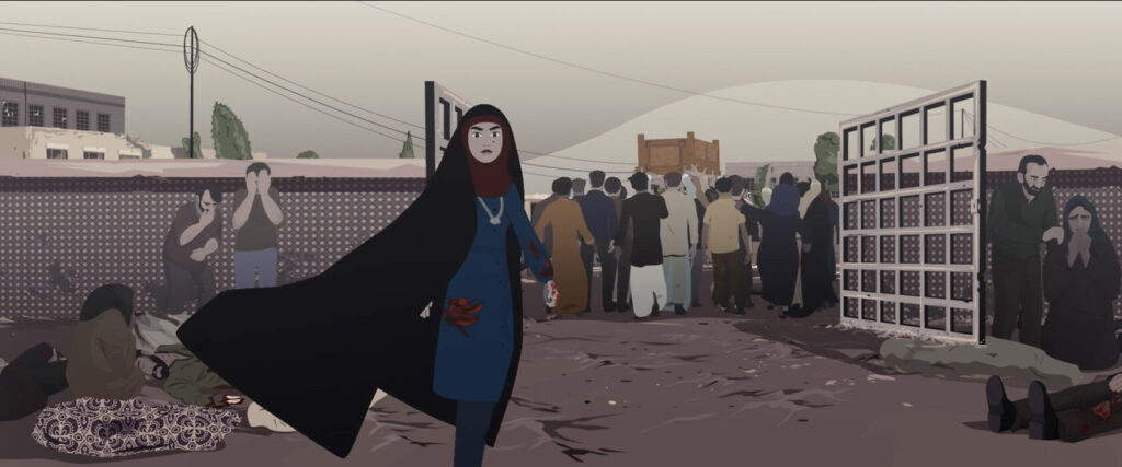 Kaader Sepideh Farsi lavastatud animatsioonist „Sireen”, mille tegevus toimub Iraagi-Iraani sõjas aastal 1980. Allikas: Berlinale