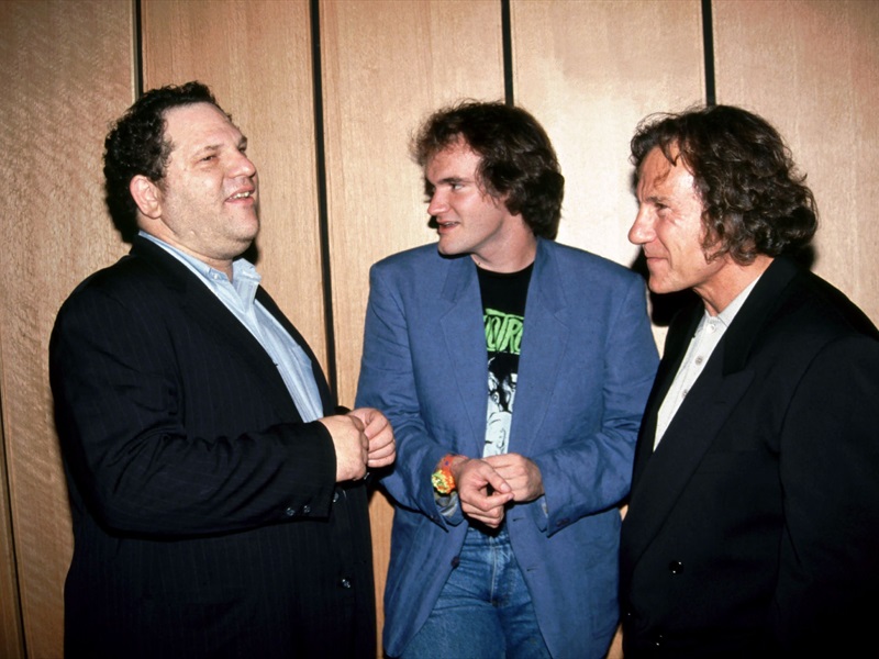 Harvey Weinstein, Quentin Tarantino ja Harvey Keitel. Foto: Kaader filmist