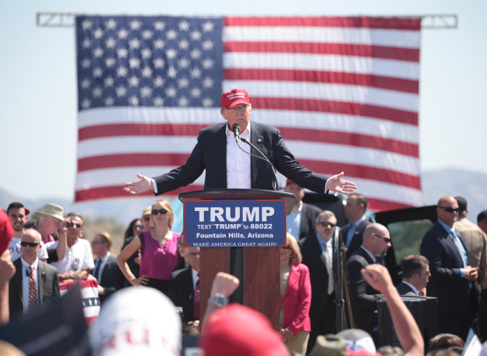 Donald Trump oma Arizona toetajatele kõnet pidamas. Foto: Gage Skidmore (CC BY-SA 2.0)