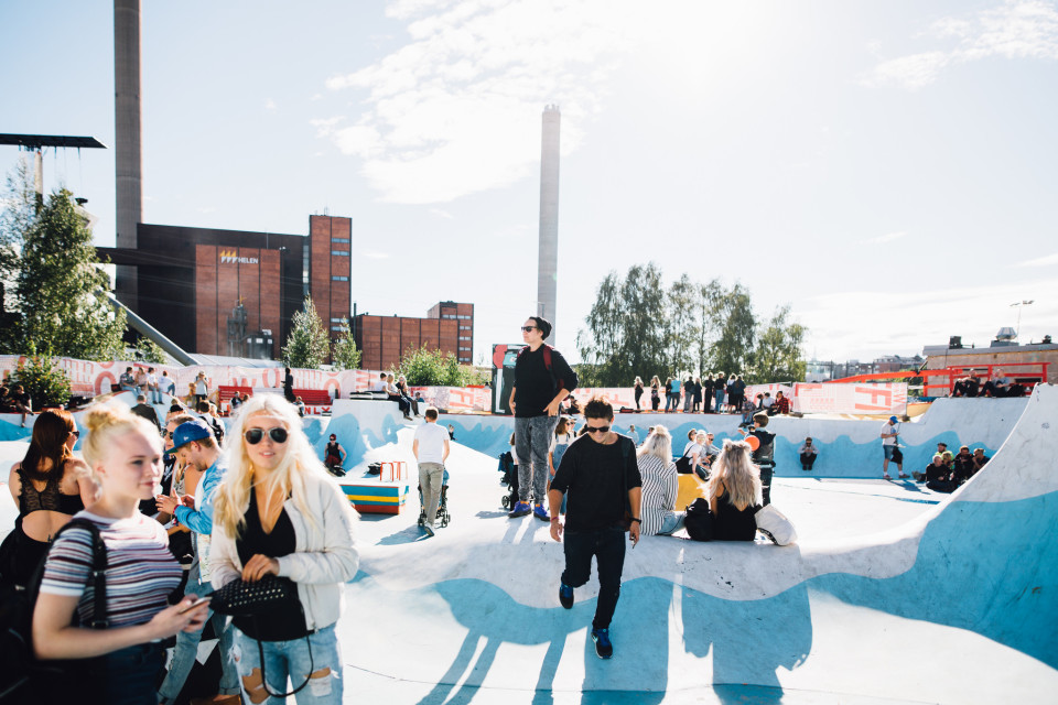 Kontsertide ja tantsupauside ajal sai hinge tõmmata näiteks sellisel pinnavormil. Foto: Sami Heiskanen