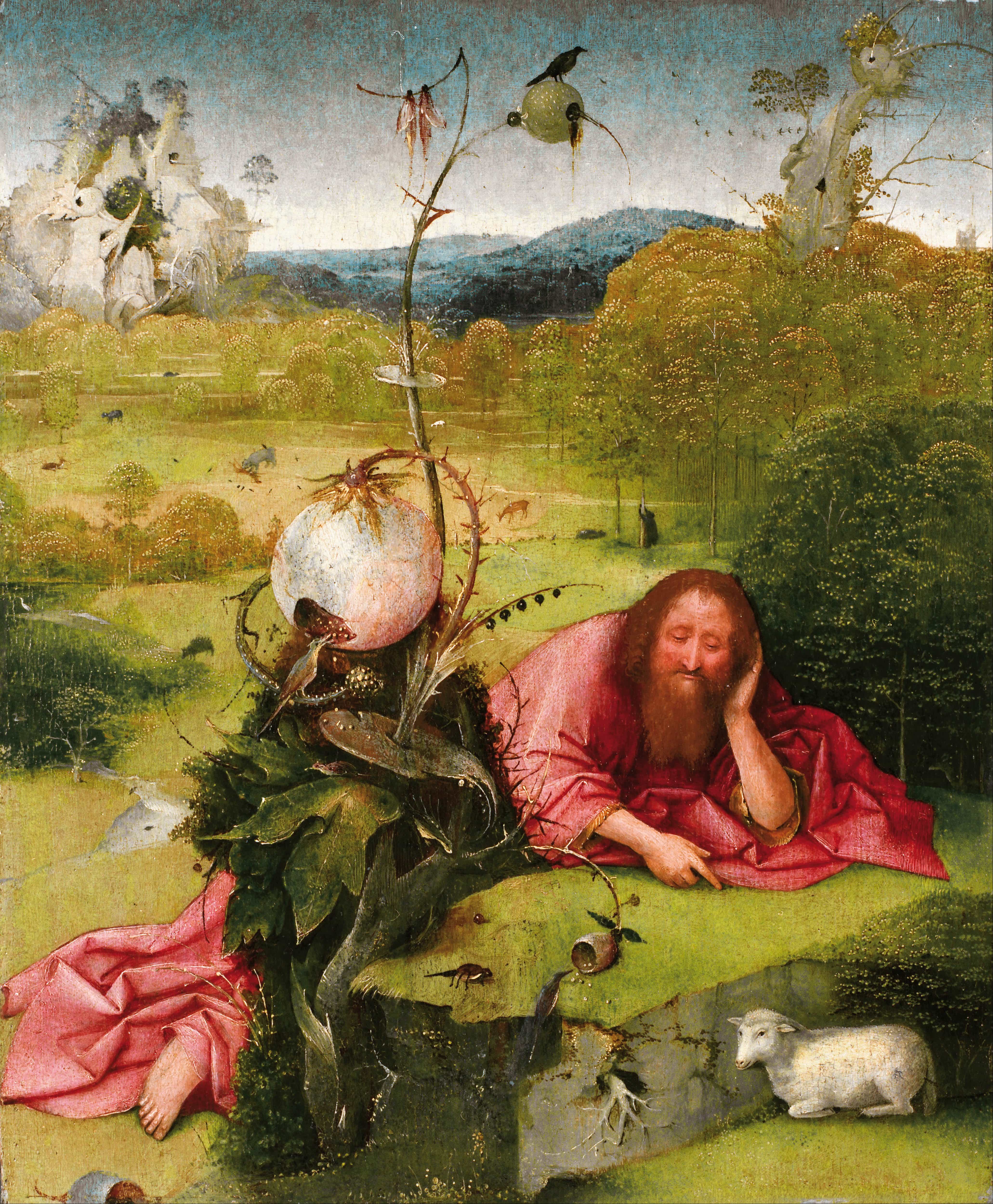 Hieronymus Bosch „Ristija Johannes kõrbes”, 1489. Allikas: Wikimedia Commons