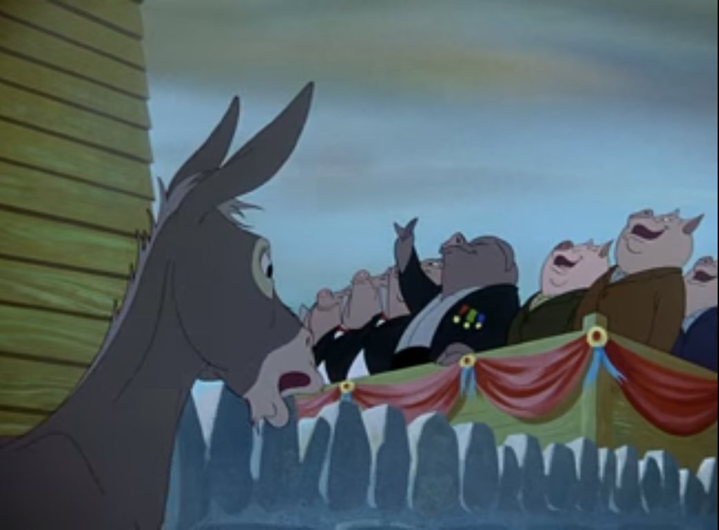 Kaader animafilmist „Loomade farm" (1954)