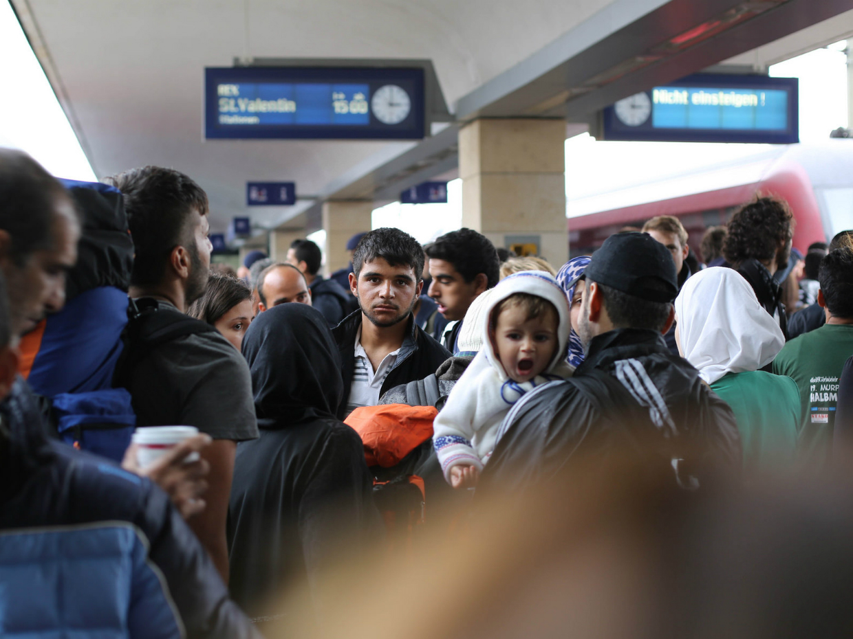 Süüria põgenikud Viinis. Foto: Josh Zakary (CC by 2.0)