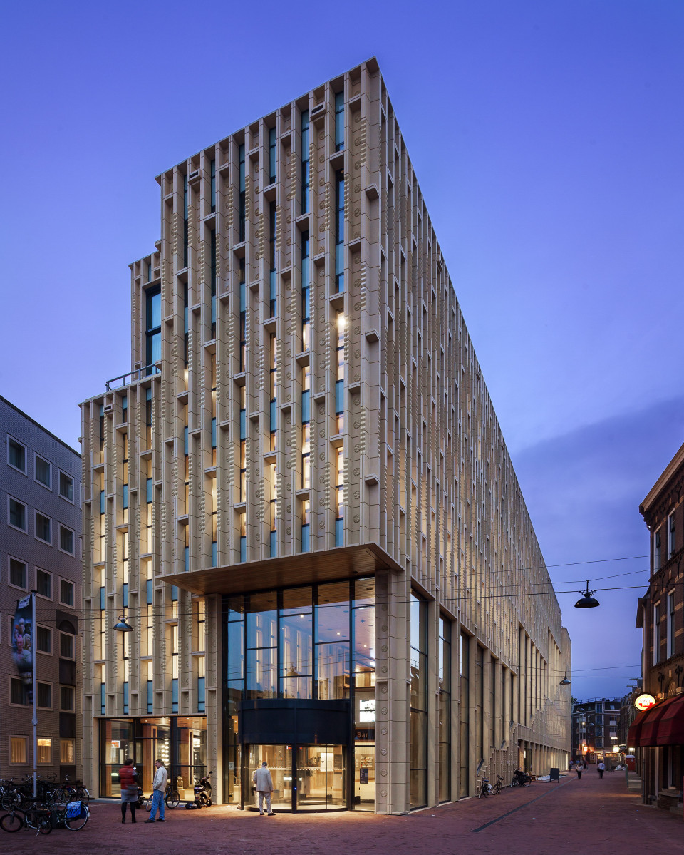 Rozet cultural centre in Arnhem, the Netherlands. Neutelings Riedijk Architecten, 2013, won the award for Dutch Best Building of the Year 2014. Photo: ScagliolaBrakkee