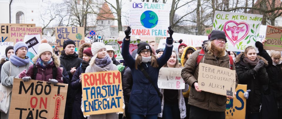 Kliimastreik Toompeal 15.03.2019. Foto: Janis Kokk