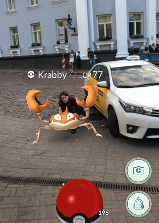 Krabby ilmumine tuntud Tallinna  peokoha läheduses. Foto: erakogu