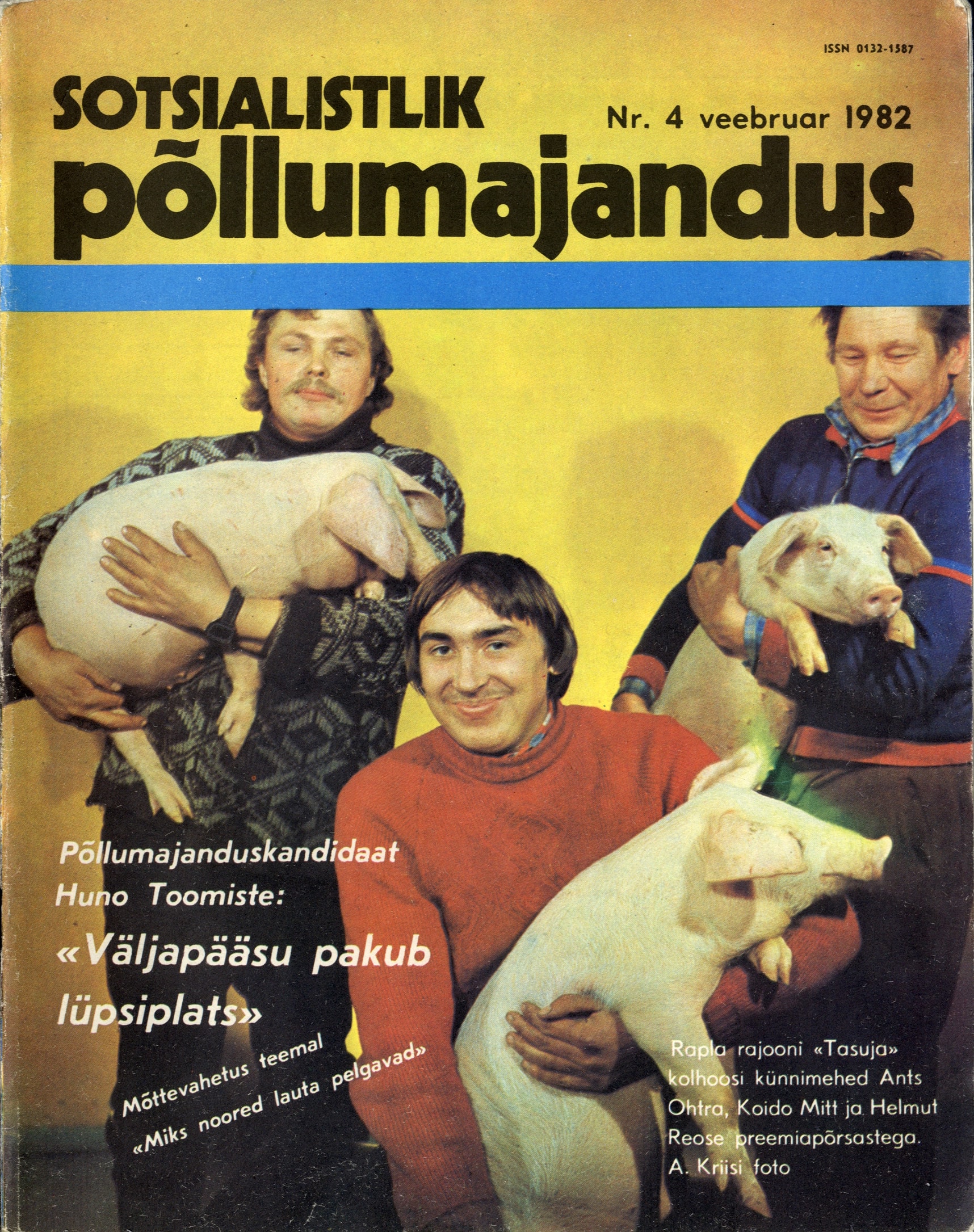 Ajakirja Sotsialistlik Põllumajandus 1982. a veebruari esikaas