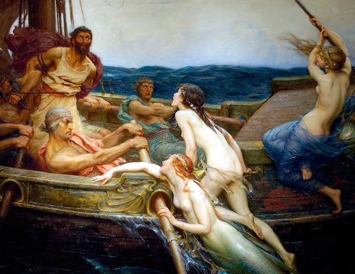 Herbert James Draperi maal „Ulysses ja sireenid” (1909). Foto: Wikipedia