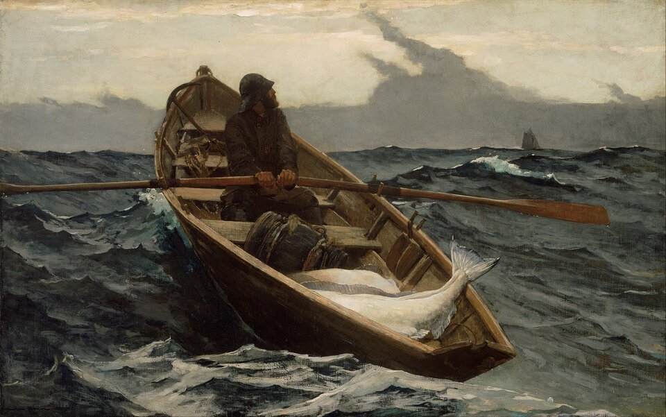 Winslow Homeri „The Fog Warning” („Uduhoiatus”), 1885. Allikas: Bostoni kaunite kunstide muuseum