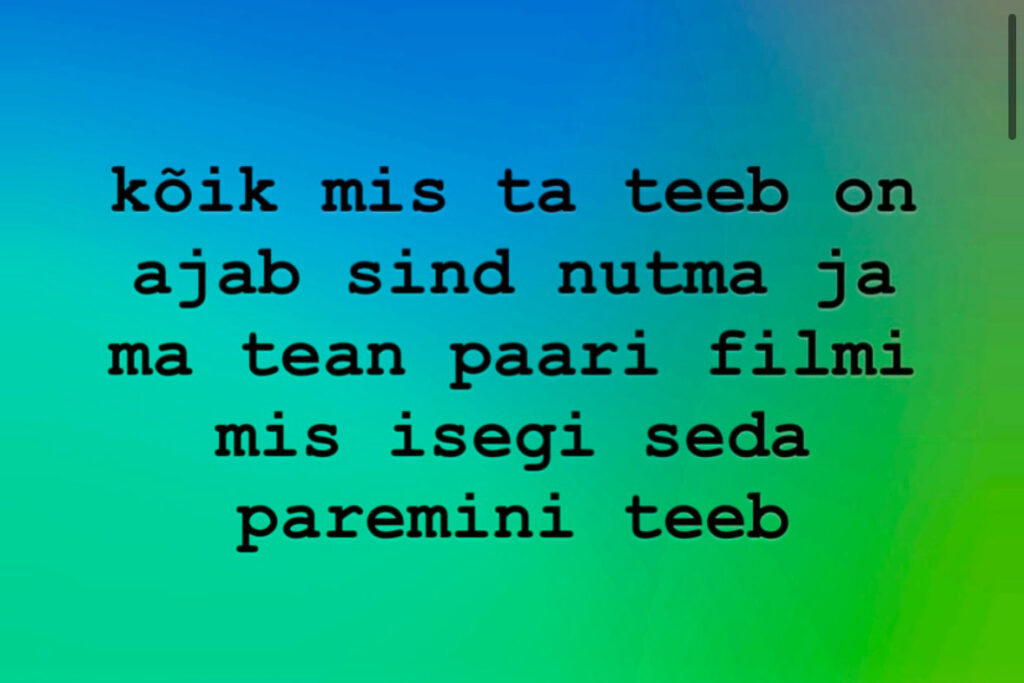 armastuse kabinet: black cat energy